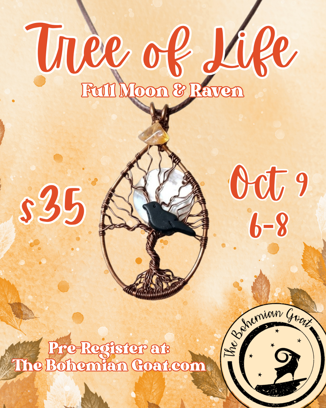 Crafty Etty Tree of Life Class October 9th
