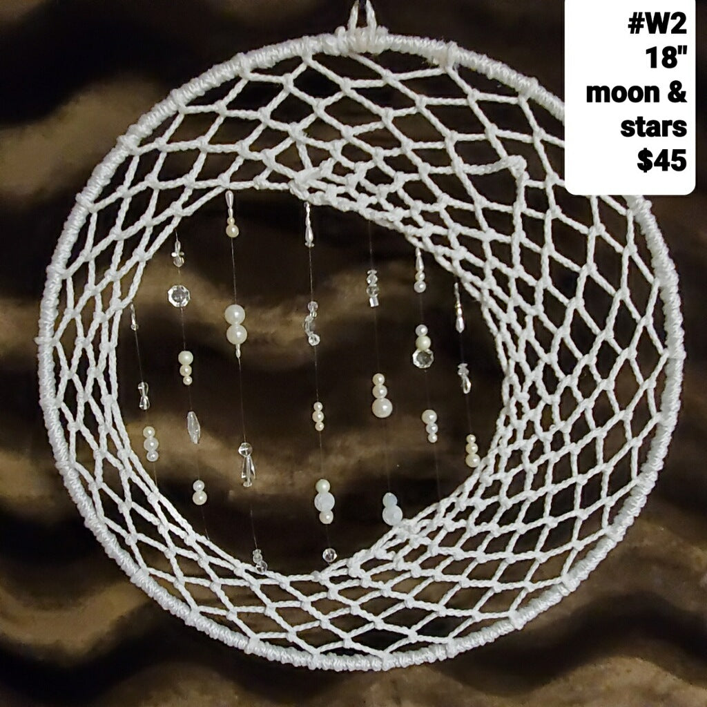 MOON & STARS WHITE HOOP #W26