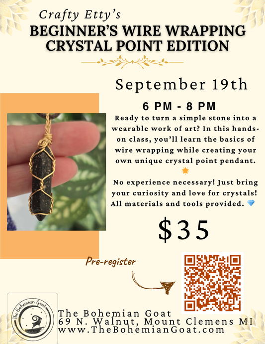 Crafty Etty's Wrap A Crystal Point