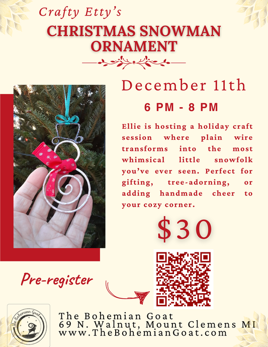 Crafty Etty's Snowman Ornament
