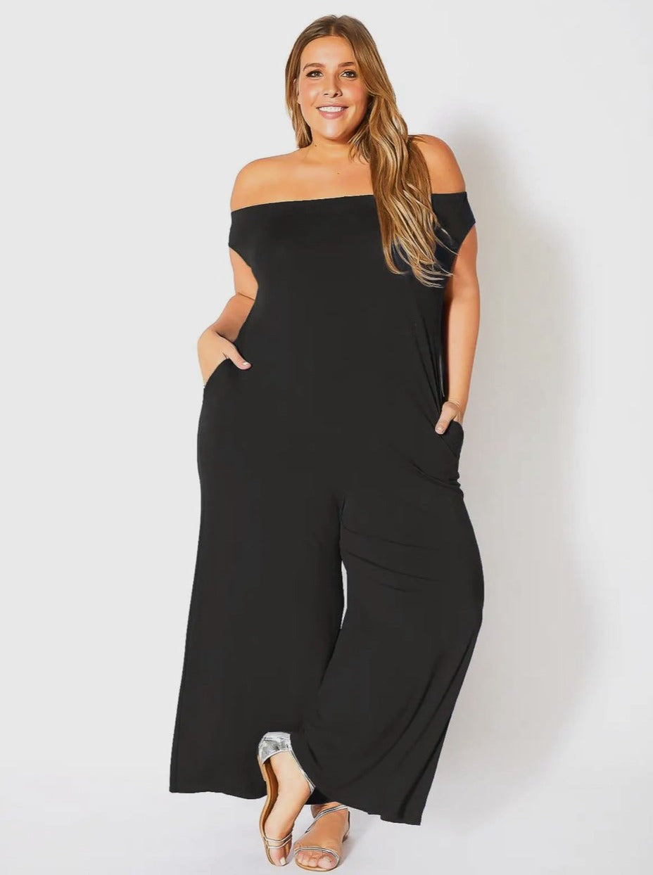 Black Off-Shoulder Jumpsuit