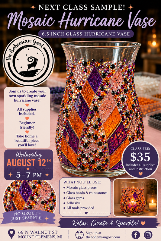 hurricane Vase Decorating Class