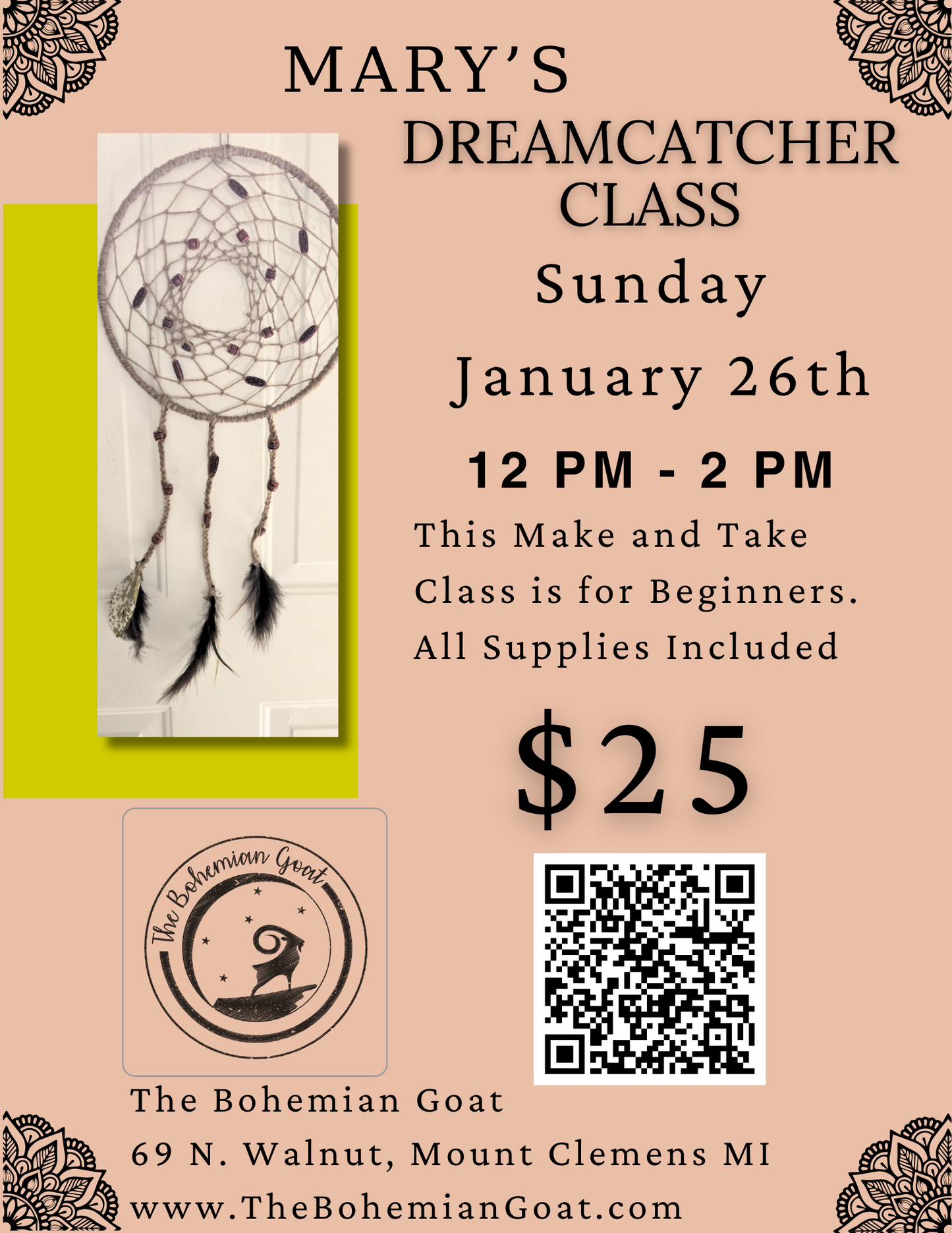 Mary's Dreamcatcher Class