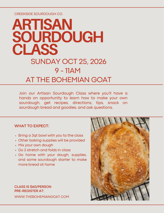 Creekside Sourdough Co Sourdough Class