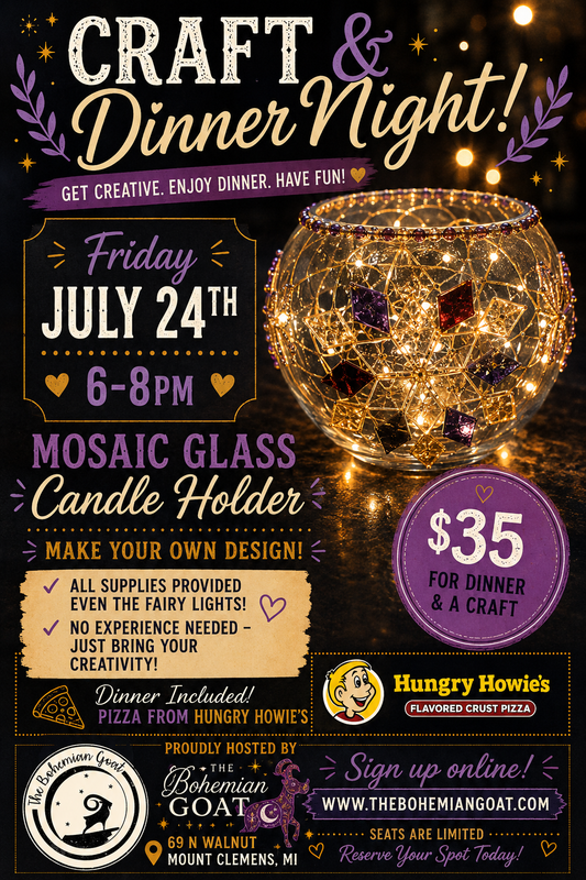 Craft and Dinner Votive Class