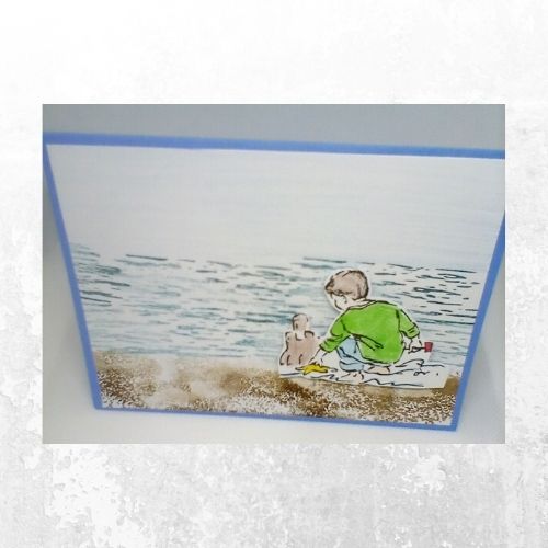 Boy On The Shore - Birthday Card
